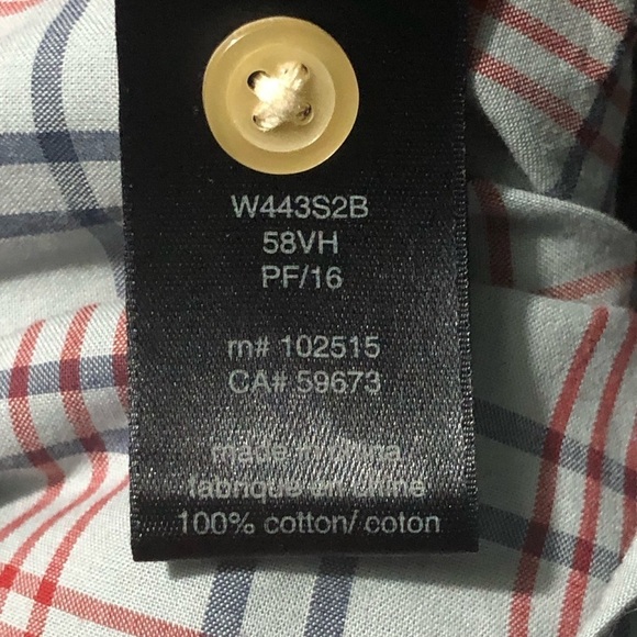 John Varvatos Shirt Men's Small Star USA Button Up Plaid Short Sleeve Luxury - Picture 3 of 5